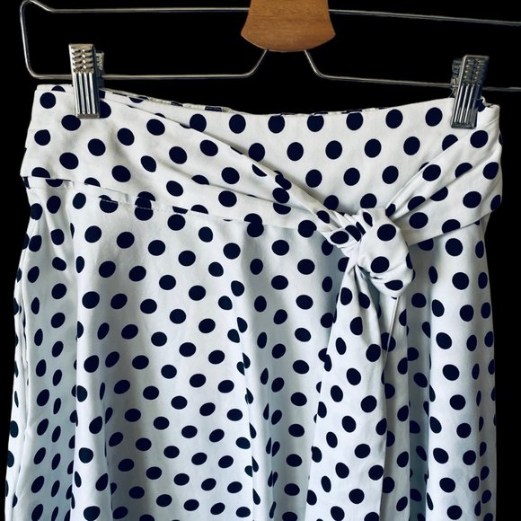 Belle Poque Sz Sm Rockabilly Retro Pin Up 50s High Waist Polka Dot Skirt New - Picture 9 of 15